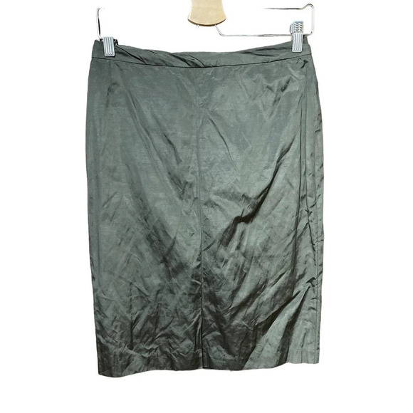 Dries Van Noten Singer Skirt Black Crinkle Satin Jacquard Size 38 / US 6